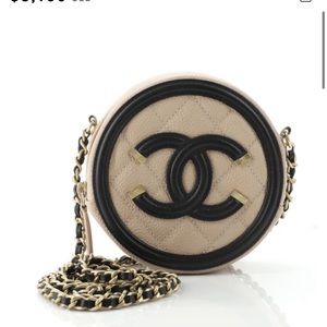 Chanel Quilted Round clutch